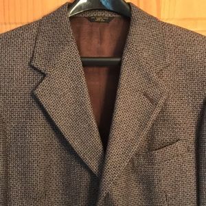 John Henry Men’s Brown Cross Thatch Tweed Jacket